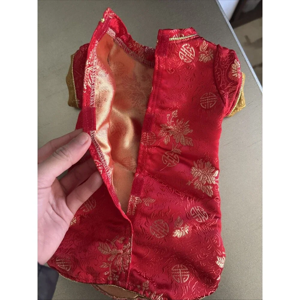 Girls Doll Dress Vintage American Girl Doll Lunar New Year Red Dress